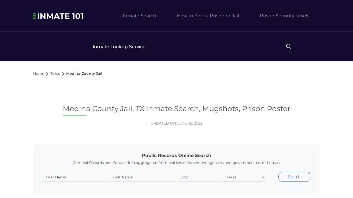 Medina County Jail, TX Inmate Search, Mugshots, Prison ...